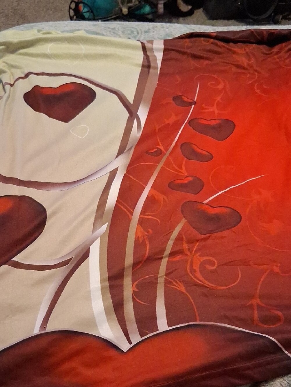 Women's Red Heart-Print Tunic Top - Picture 5 of 5